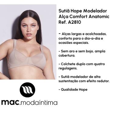 Imagem de Sutiã Sustentação Modelador Alça Larga Hope Anatomico A2810