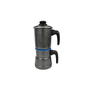 Imagem de Cafeteira Alumínio Mini 400ml Tipo Italiana na cor cinza craqueado.