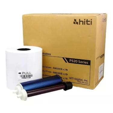 Imagem de Papel E Ribbon Impressora Hiti P520 l 500 Fotos 10x15