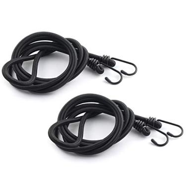 Imagem de HJ Garden 2 peças, 180 cm x 8 mm, cordão elástico com gancho, alças resistentes, ganchos de escalada, corda elástica forte para amarrar