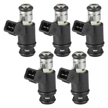 Imagem de A ABSOPRO Injetor de combustível No.021906031B Bocal de injeção de combustível para VW Golf 1992-1997 2.8 VR6 para VW Passat 1991-1996 2.8 VR6 Preto 5 peças