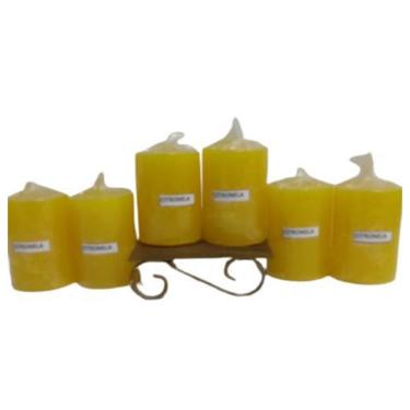Imagem de Vela de 3 dias essência citronela santa chama kit com 10