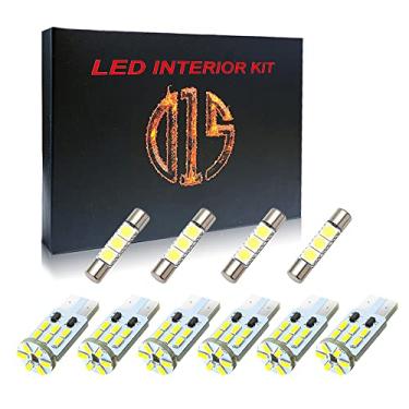 Imagem de D15 Lighting Kit de luz interior de LED 6000 K branco 194 T10 6614F Lâmpadas para mapa, porta-malas, espelho de vaidade (14 peças)