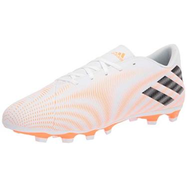 Imagem de adidas Tênis de futebol masculino Nemeziz .4 Firm Ground, Branco/Preto/Laranja Gritante, 13