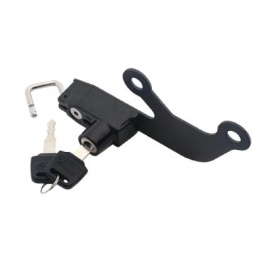 Imagem de Trava de capacete de motocicleta, para Kawasaki NINJA 650 Z650 2017-2023, trava antifurto, trava de segurança para capacete, posição de montagem específica, chaves 2 peças (preto)