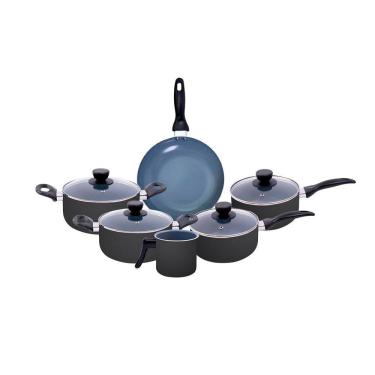 Imagem de jogo de panelas 6 pçs antiaderentes de cerâmica e alumínio - oikos