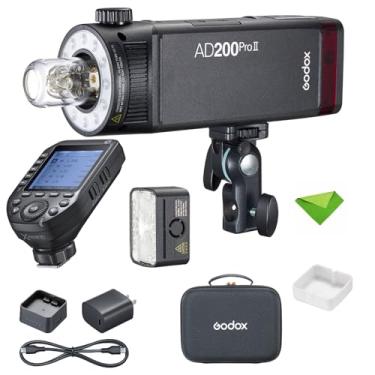 Imagem de GODOX AD200 Pro II AD200Pro II 200Ws 2.4G Flash Strobe + Godox XProII-F Gatilho para Fujifilm, 0,01-1,8s Reciclagem Bi-Color LED Modelagem TTL Pocket Monolight para Câmeras DSLR