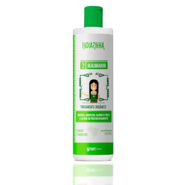 Imagem de Realinhador Capilar Indiazinha 300ml Tratamento Orgânico Sem Formol Para Cabelos Lisos e Brilhantes