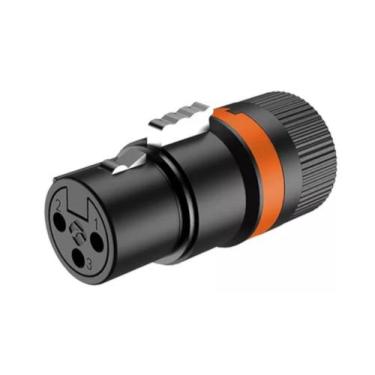 Imagem de Plug roxtone xlr linha femea rotativo lx3f preto low profile