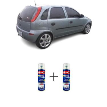 Imagem de Tinta Spray Automotiva Cinza Virgo Met - 23 GM+ Spray Verniz 300ml - S
