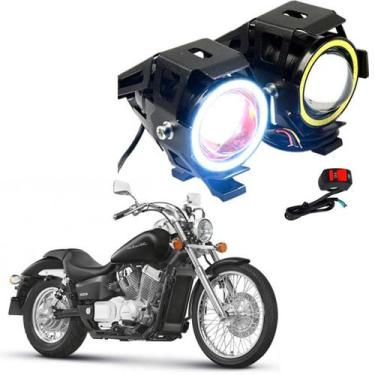 Imagem de Par Farol de Milha para Moto Honda Shadow AM 750 1997 1998 1999 2000 2
