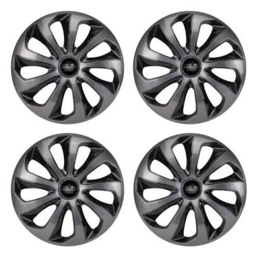 Imagem de Jogo Calota 15 Hb20 2012 2013 2014 2015 Esportiva Grafite P - Garagem 