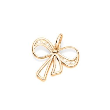 Imagem de Pingente banhado ouro 3x 24k 18k e 22k  feminino laço vazado com detal