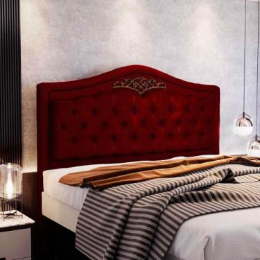 Imagem de Cabeceira Holanda 1,40 M Casal com Design Retro Speciale Home, Vinho