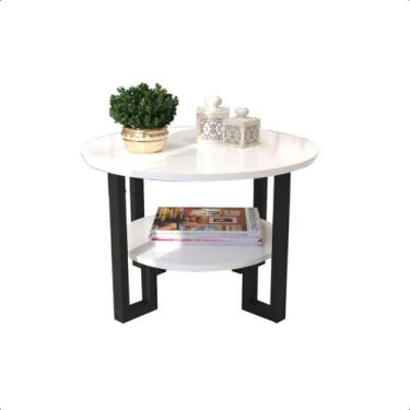 Imagem de Mesa De Centro 2 Tampos Pés Preto - Várias Cores - RDS Metalúrgica, Br