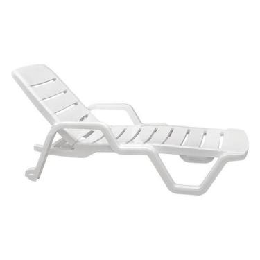 Imagem de Espreguicadeira plastica leblon branca - TRAMONTINA