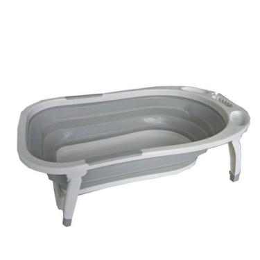Imagem de Banheira Shine Dobrável Portátil Star Baby, Cinza