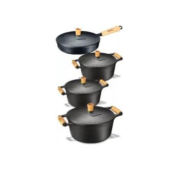 Imagem de Jogo Caçarola e Frigideira 4pcs Ferro Fundido - Fumil