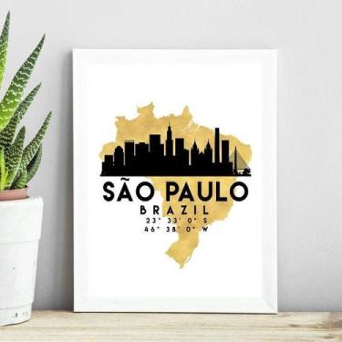 Imagem de Quadro São Paulo Bril - Escala 45X34Cm - Quadros On-Line