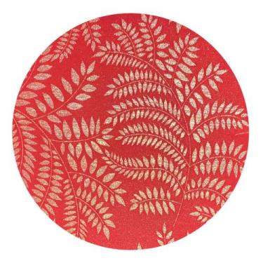 Imagem de Capas de Sousplat 35cm Natal Natalina Brilhante - mumudecor, FOLHINHA 