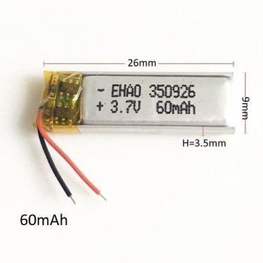 Imagem de Bateria Caneta 60 Mah 3,7v  3,5mm X 09mm X 26mm Nov - bgb