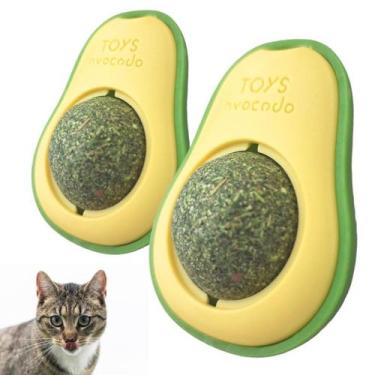 Imagem de Kit 2x Brinquedo de Gato Abacate Lambe Lambe Interativo com Bola Catni