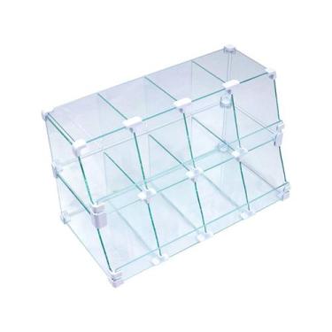 Imagem de Baleiro Branco De Vidro Piramide - 0,50 x 0,30 x 0,25m - Lm Balcoes