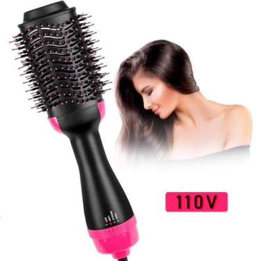 Imagem de Escova De Cabelo E Secador 2 Em 1 Soft  Cor Preto E Rosa - LAURUS