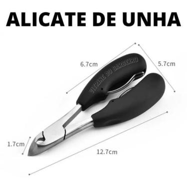 Imagem de Alicate Cortador De Unha Curvo Aço Inox Para Unhas Pé E Mão - Magideal