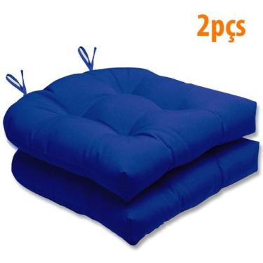Imagem de Almofada Para Cadeira Futton Solid 40x40cm - 2pçs - FASTLAR, *Azul Roy