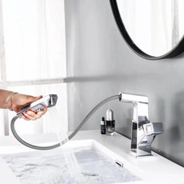 Imagem de Torneira De Pia Cuba Misturador Monocomando Giratória Visor Digital De