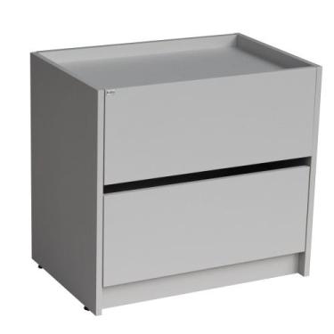 Imagem de Mesa de cabeceira 2 gavetas 600 x 550 x 400 - Kolla Mobília, Beton Mat