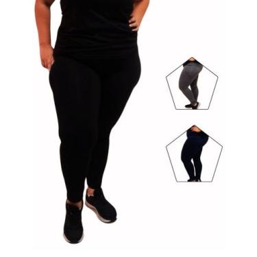 Imagem de Calça Legging Plus Size Femininas Caminhada Exercícios Academia - MOVE