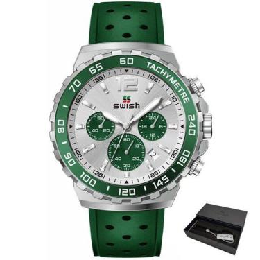 Imagem de Relógio Masculino SWISH Pulseira Borracha à Prova D água - ElaShopp