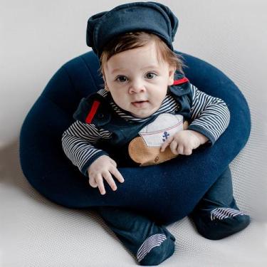 Imagem de Assento e Almofada de Apoio para Bebê Puff Menino Confort  - Amora Bab
