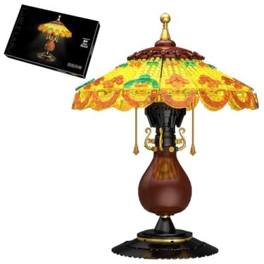 Imagem de UROINT Conjunto de blocos de montar de lâmpada de mesa. Kit de modelo retrô de bamps de quarto para LED, um bamp Art Deco e apostas de construção para adultos, auditável para crianças a partir de 8