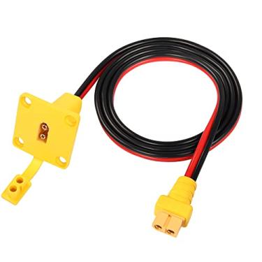 Imagem de RIIEYOCA Adaptador XT60 com cabo de painel de montagem 12AWG XT60 plugue macho com painel de montagem para cabo de alimentação fêmea para bateria RC Lipo painel solar E-bike Skyzone FPV Monitor fonte