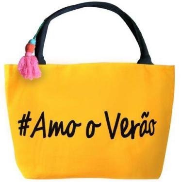 Imagem de Bolsa De Praia Sacola Impermeável Feminina Moda Praia Amo o Verão Pisc
