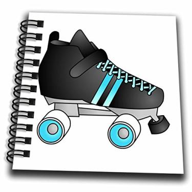 Imagem de 3dRose Gifts-Black and Blue Roller Skate-Mini bloco de notas, 10 x 10 cm (db_35466_3)