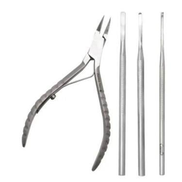 Imagem de Bisturi Kit Podologia Alicate Desencravador Unhas 3 Uni - A.R Variedad
