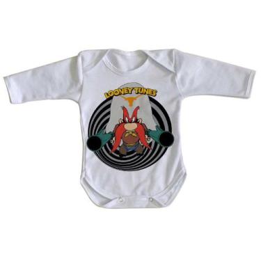 Imagem de body nenê criança roupa bebê manga longa Looney Tunes Eufrazino - Empó