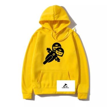 Imagem de Blusa de Frio Motoqueiro Casal Grau Moletom Capuz e Bolso Unissex - Ma