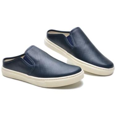 Imagem de Mocassim estilo mule babuche GTS - Masculino, Azul, 39