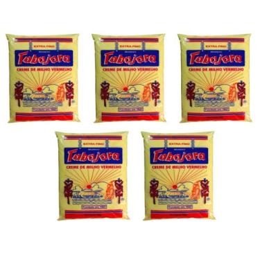 Imagem de KIT Fubá Creme de Milho Vegano Sem Glúten 5 Unidades 450g - Tabajara