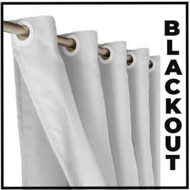 Imagem de cortina blackout Lisboa para varão ilhios 5,50 x 2,90 branco - Bravin 