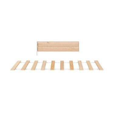 Imagem de Kit Estrado com Grade para Cama Club House Wood Branco/Natural- Casate