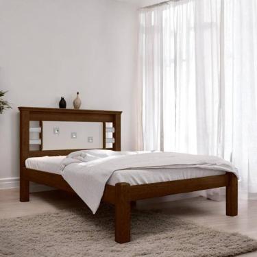 Imagem de Cama Casal Com Cabeceira  Laribella Malbec E Off White
