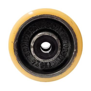 Imagem de Roda para Rodízio 414 Ferro/Poliuretano Laranja - Schioppa