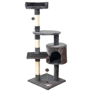 Imagem de Árvore de Gatos Arranhador Brinquedo Torre Cama Toca Grande 116cm - GE