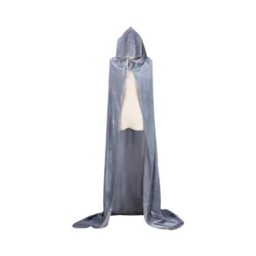 Imagem de Capa de Veludo com Capuz - Fantasia de Grim Reaper para Halloween, 60 